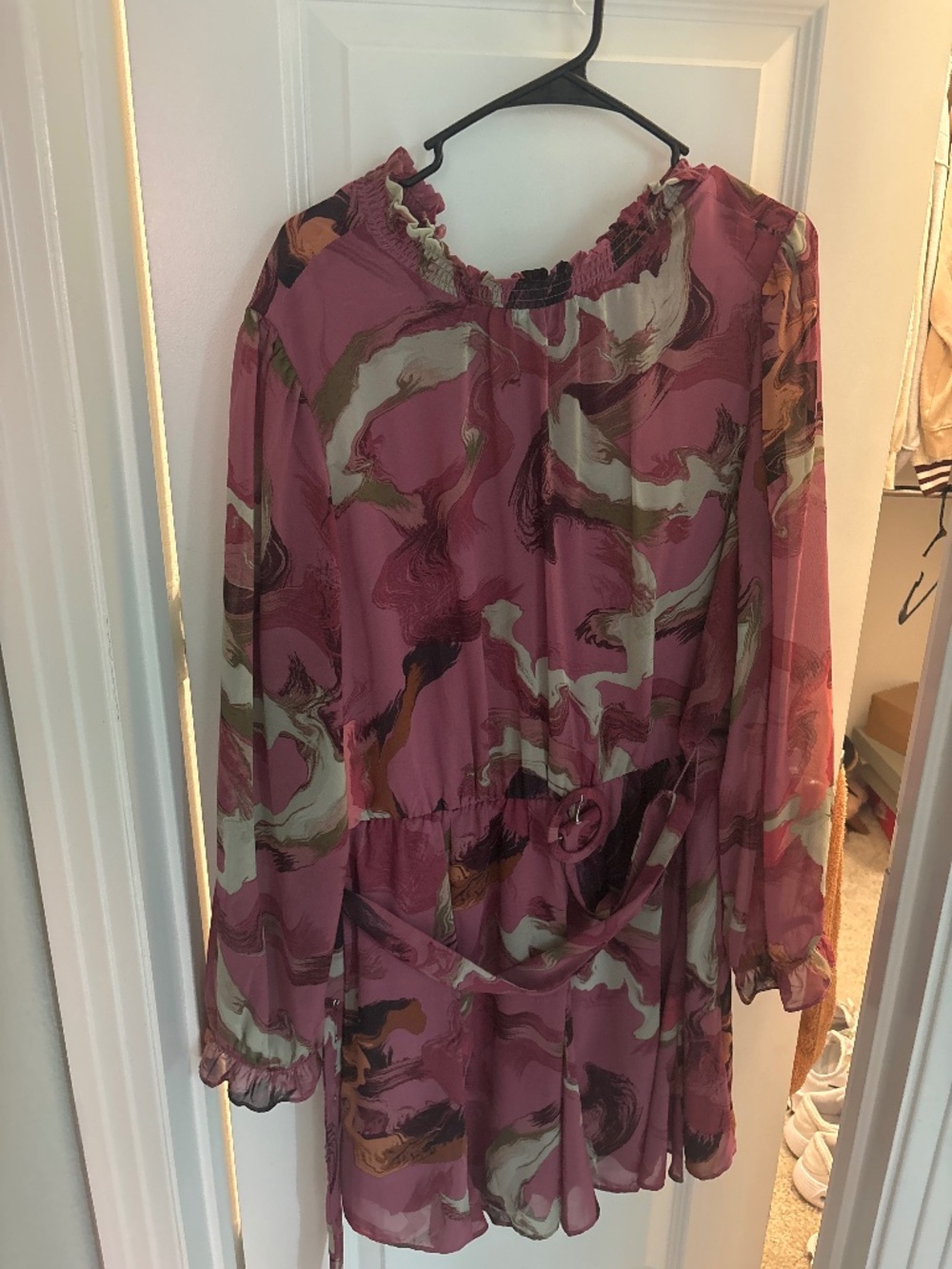 Pink printed dress